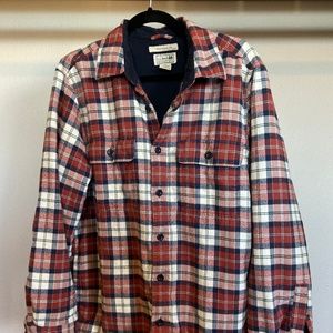 L.L Bean Fleece-Lined Flannel Shirt men's medium